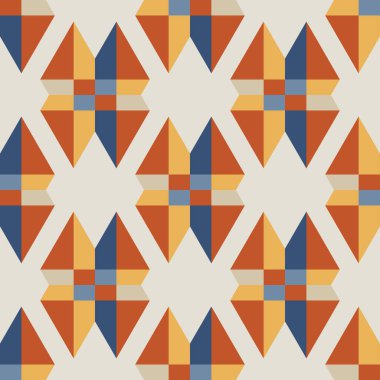 Jeo şekilli soyut geometrik dikişsiz desen. Geometri arka planı. Sonsuz ambalaj kağıdı. Vektör illüstrasyonu. 