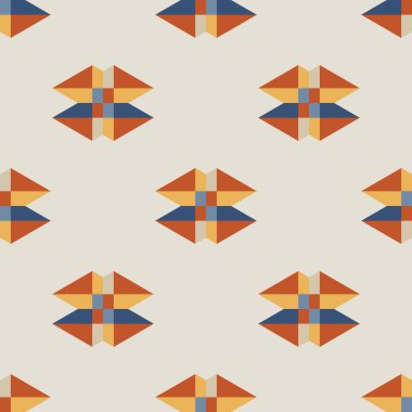 Jeo şekilli soyut geometrik dikişsiz desen. Geometri arka planı. Sonsuz ambalaj kağıdı. Vektör illüstrasyonu. 