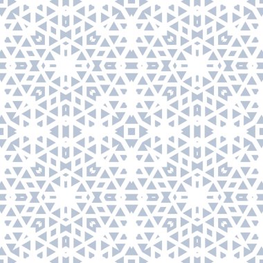 Çizgi film geometrik doğrusal kusursuz desen. Farklı coğrafi şekillere sahip fantezi doğulu mozaik arka plan. Arabesk kiremit ambalaj kağıdı. Vektör illüstrasyonu.      