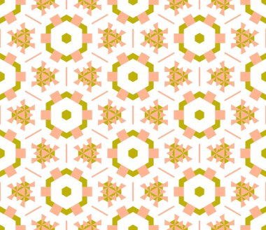 Çizgi film geometrik doğrusal kusursuz desen. Farklı coğrafi şekillere sahip fantezi doğulu mozaik arka plan. Arabesk kiremit ambalaj kağıdı. Vektör illüstrasyonu.      