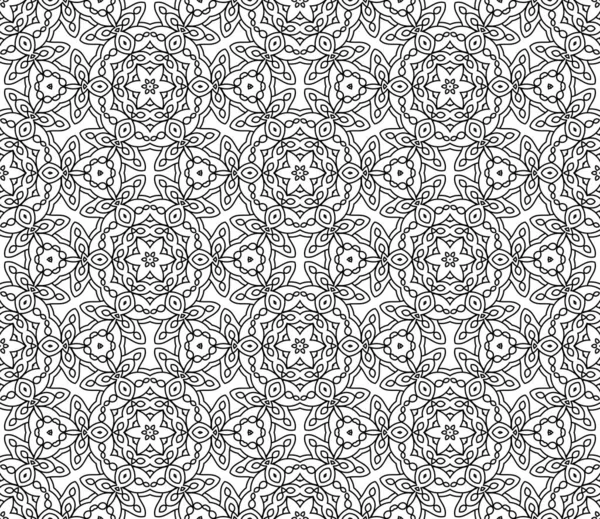 Abstraktes Dünnes Nahtloses Muster Lineare Ornamentale Geometrische Hintergrund Geschenkpapier Vektorillustration — Stockvektor