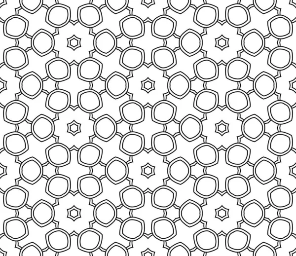 Абстрактная Тонкая Линия Бесшовная Схема Линейный Декоративный Геометрический Фон Оберточная — стоковый вектор