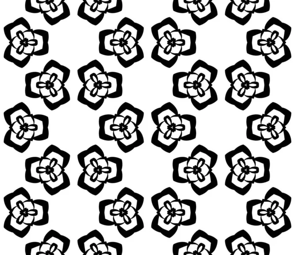 Fantaisie Motif Sans Couture Avec Mandala Ornemental Fond Abstrait Fleurs — Image vectorielle