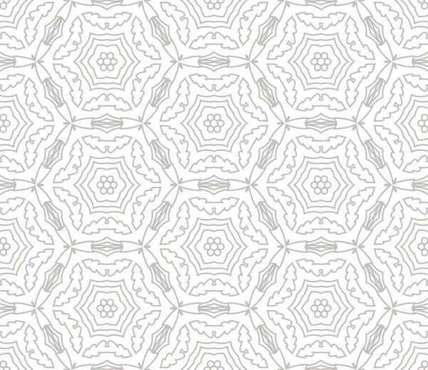 Abstrakte Dünne Linie Lockiges Nahtloses Muster Lineare Ornamentale Geometrische Hintergrund — Stockvektor