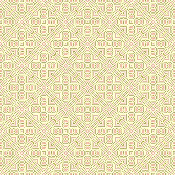 Мультипликационная Геометрическая Линейная Бесшовная Картина Фантазия Восточный Мозаичный Фон Различными — стоковый вектор