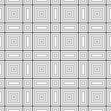 Soyut ince çizgi işaretlenmiş geometrik dikişsiz desen. Çizgili kare mozaik, fayans arkaplan, ambalaj kağıdı. Vektör illüstrasyonu.          