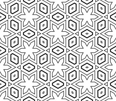 Soyut ince çizgili, kusursuz desen. Doğrusal süslemeli geometrik arkaplan. Paket kağıdı. Vektör illüstrasyonu.         