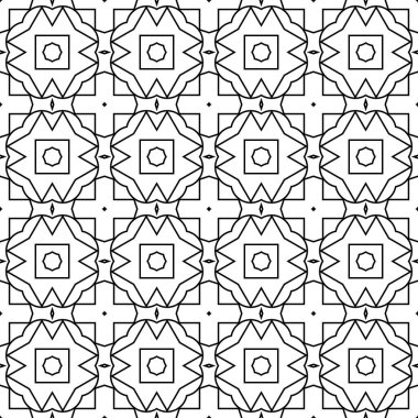 Soyut ince çizgi jeo-kusursuz desen. Doğrusal geometrik mozaik zemin. Modern ambalaj kağıdı. Vektör illüstrasyonu.            