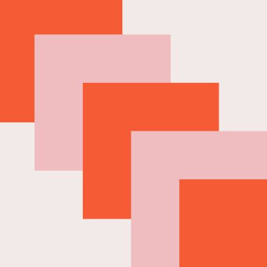 Kare geometrik şekilleri ve lekeleri olan şirin soyut bir arka plan. Geometri kartı. Vektör illüstrasyonu.  