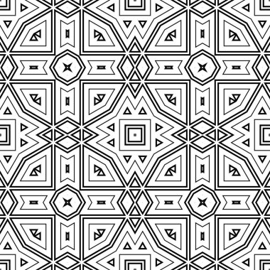 Soyut ince çizgili, kusursuz desen. Doğrusal süslemeli geometrik arkaplan. Paket kağıdı. Vektör illüstrasyonu.          