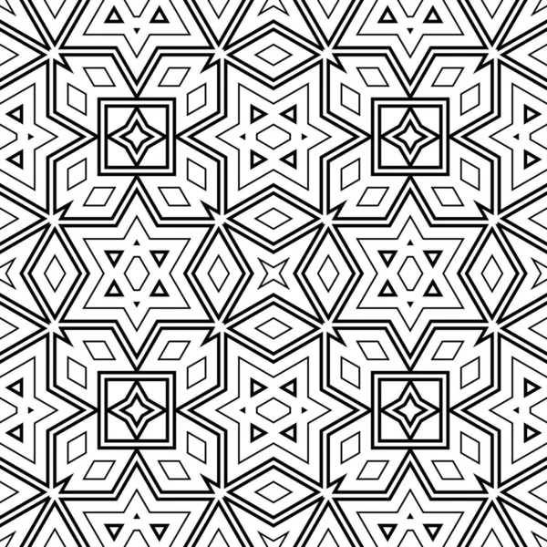 Abstract Dun Lijn Naadloos Patroon Lineaire Sierlijke Geometrische Achtergrond Papier — Stockvector