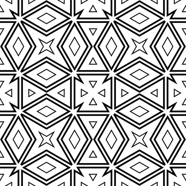 Pola Tak Berjahit Yang Abstrak Latar Belakang Ornamental Geometris Linear - Stok Vektor
