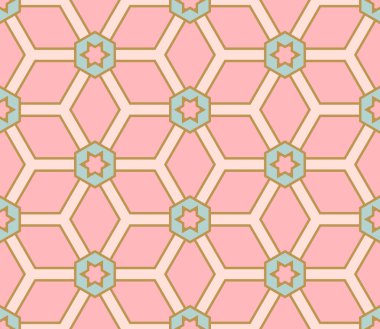 Soyut geometrik dikişsiz desen. Döşeme arkaplanı. Farklı şekillerde sonsuzluk ambalaj kağıtları. Yaratıcı doku. Vektör illüstrasyonu.    