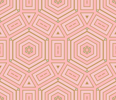 Soyut ince çizgili, kusursuz desen. Doğrusal süslemeli geometrik arkaplan. Paket kağıdı. Vektör illüstrasyonu.           