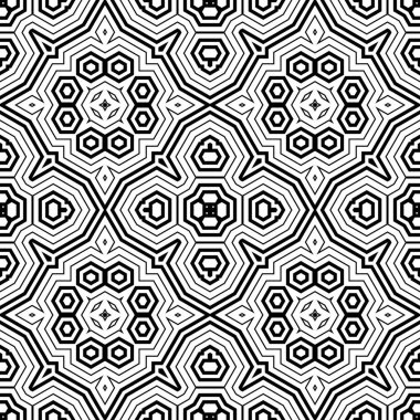 Soyut ince çizgili, kusursuz desen. Doğrusal süslemeli geometrik arkaplan. Paket kağıdı. Vektör illüstrasyonu.              