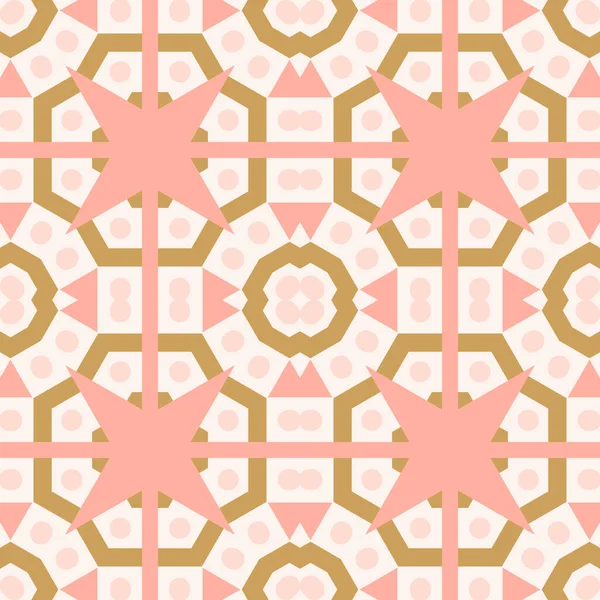 Soyut geometrik dikişsiz desen. Süslü geometrik arka plan. Mozaik, kuyruk. Paket kağıdı. Vektör illüstrasyonu.          