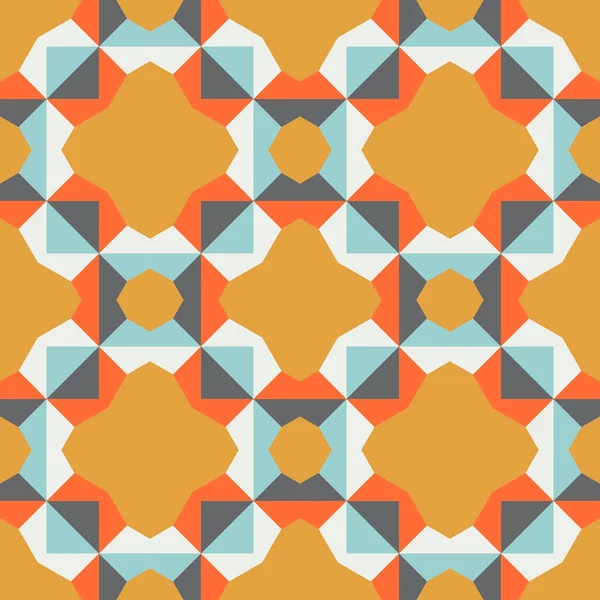 抽象幾何学的なシームレスパターン 幾何学的背景の装飾 モザイク 包装紙だ ベクターイラスト — ストックベクタ
