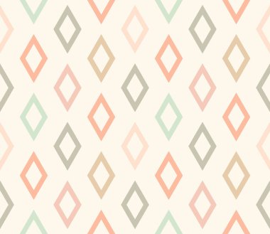 Eşkenar dörtgenli kusursuz soyut bir arkaplan. Sonsuz geometrik desen. Kusursuz geometrik desen. Vektör illüstrasyonu.