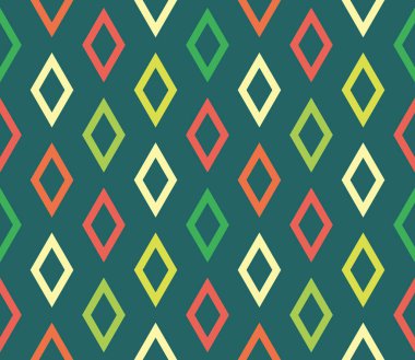 Eşkenar dörtgenli kusursuz soyut bir arkaplan. Sonsuz geometrik desen. Kusursuz geometrik desen. Vektör illüstrasyonu.