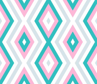 Eşkenar dörtgenli kusursuz soyut bir arkaplan. Sonsuz geometrik desen. Kusursuz geometrik desen. Vektör illüstrasyonu.