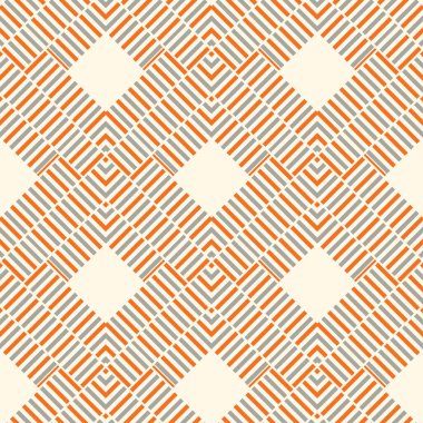 Soyut işaretlenmiş geometrik dikişsiz desen. Çizgili kare mozaik, fayans arkaplan, ambalaj kağıdı. Vektör illüstrasyonu.       