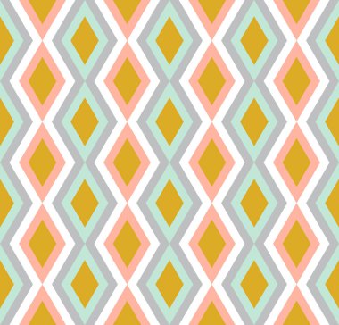 Eşkenar dörtgenli kusursuz soyut bir arkaplan. Sonsuz geometrik desen. Vektör illüstrasyonu. 