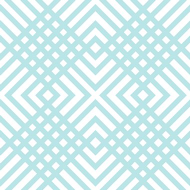 Doğrusal geometrik dikişsiz desen. Beyaz arka planda geometrik çizgi süsü. Vektör illüstrasyonu.