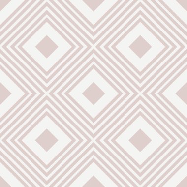 Eşkenar dörtgenli doğrusal geometrik dikişsiz desen. Vektör illüstrasyonu.
