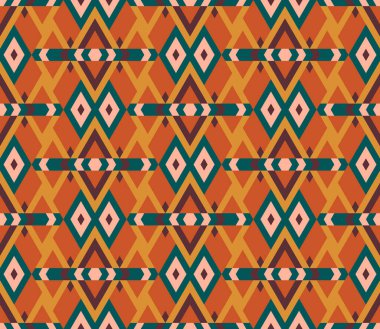 Balpetekleri, eşkenar dörtgenleri ve çizgileri olan soyut geometrik dikişsiz desen. Vektör illüstrasyonu.  