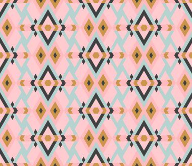 Balpetekleri, eşkenar dörtgenleri ve çizgileri olan soyut geometrik dikişsiz desen. Vektör illüstrasyonu.  