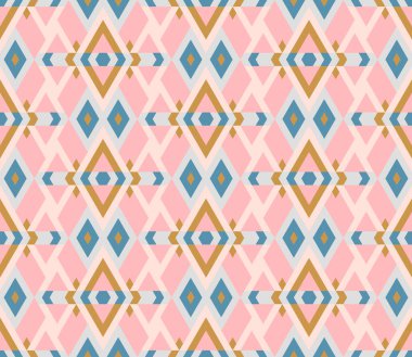 Balpetekleri, eşkenar dörtgenleri ve çizgileri olan soyut geometrik dikişsiz desen. Vektör illüstrasyonu.  