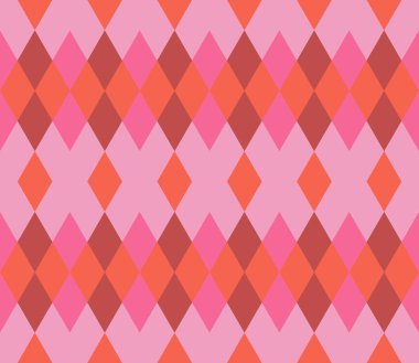 Eşkenar dörtgen desenli. Geometrik şekillerin sonsuzluk arka planı. Renkli mozaik desenli desen. Renkli geometrik arka plan. Vektör illüstrasyonu.  