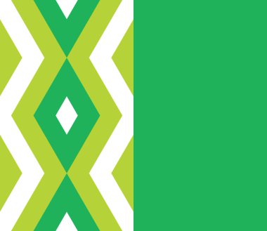 Zigzag, üçgen, eşkenar dörtgen, geometrik şekilli çizgi deseni ve boş uzay olan kart. Renkli mozaik desenli broşür. Renkli geometrik arka plan. Vektör illüstrasyonu. 