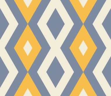 Zigzag, üçgen, eşkenar dörtgen, çizgi. Geometrik şekillerin sonsuzluk arka planı. Renkli mozaik desenli desen. Renkli geometrik arka plan. Vektör illüstrasyonu.