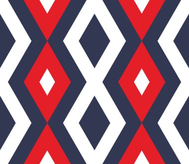 Zigzag, üçgen, eşkenar dörtgen, çizgi. Geometrik şekillerin sonsuzluk arka planı. Renkli mozaik desenli desen. Renkli geometrik arka plan. Vektör illüstrasyonu.