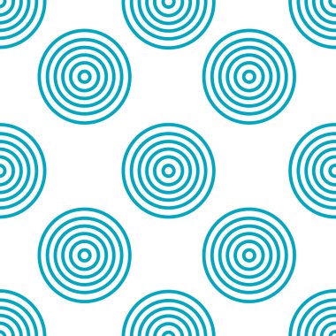 Beyaz zemin üzerinde tek renkli ince eşmerkezli daireler olan soyut, dikişsiz desen. İnce çizgilerden oluşan eşmerkezli halkaları olan soyut yuvarlak, pürüzsüz bir desen. Vektör illüstrasyonu.