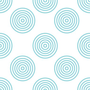 Beyaz zemin üzerinde tek renkli ince eşmerkezli daireler olan soyut, dikişsiz desen. İnce çizgilerden oluşan eşmerkezli halkaları olan soyut yuvarlak, pürüzsüz bir desen. Vektör illüstrasyonu.