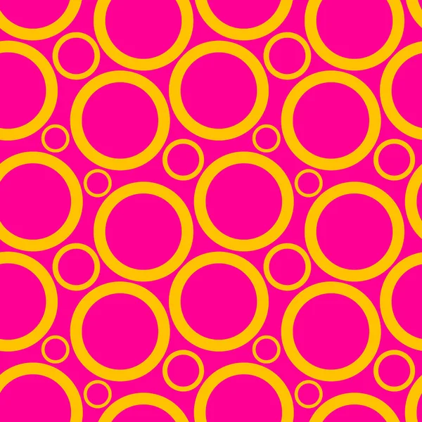Buntes Nahtloses Muster Mit Runden Geometrischen Formen Ringen Kreisen Geschenkpapier — Stockvektor