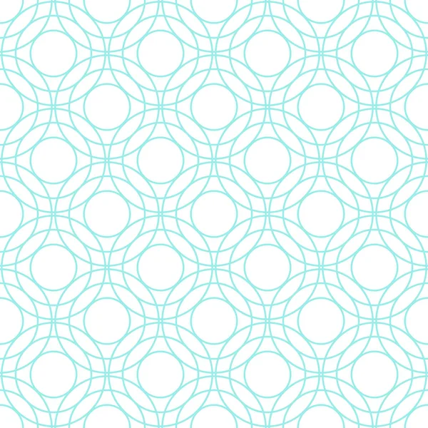 Mavi geometrik ince çizgi, daireleri ve halkaları olan dikişsiz desen. Vektör illüstrasyonu.