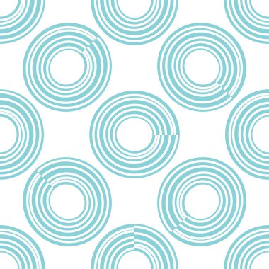Çemberli, soyut, pürüzsüz desen. Geometrik arkaplan. Vektör illüstrasyonu. 