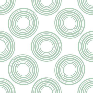 Çemberli, soyut, pürüzsüz desen. Geometrik arkaplan. Vektör illüstrasyonu. 