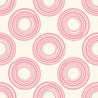 Soyut, kusursuz daireler. Vektör illüstrasyonu. 