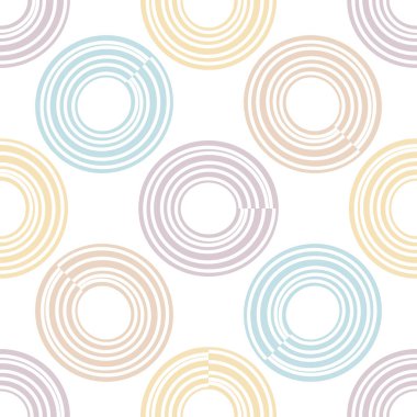 Soyut, kusursuz daireler. Vektör illüstrasyonu. 