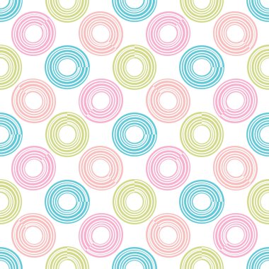 Soyut, kusursuz daireler. Vektör illüstrasyonu. 