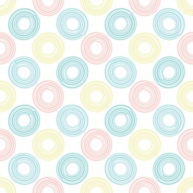 Çemberli, soyut, pürüzsüz desen. Geometrik arkaplan. Vektör illüstrasyonu.