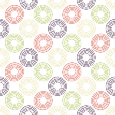 Çemberli, soyut, pürüzsüz desen. Geometrik arkaplan. Vektör illüstrasyonu.