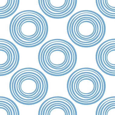 Çemberli, soyut, pürüzsüz desen. Geometrik arkaplan. Vektör illüstrasyonu.