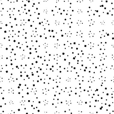 Kusursuz soyut arkaplan ve kareler. Dağınık sonsuz geometrik desen. Vektör illüstrasyonu.   