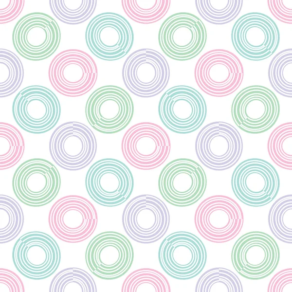 Abstract Seamless Pattern Circles Rings Vector Illustration — Stock Vector