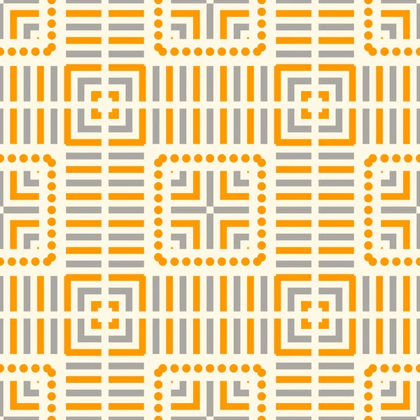 Абстрактный Клетчатый Геометрический Бесшовный Рисунок Точками Полосатая Квадратная Мозаика Плитка — стоковый вектор